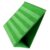 Foldable Triangular Tabletop Pocket Chart Stand with Card Slot Green