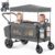 Foldable Wagon Stroller for 2 Kids with Canopy for All Terrain
