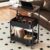Folding Rolling Cart Organizer, Utility Storage Cart with Wheels, Mobile Side Table with Baskets for Living Room, Bedroom, Kitchen and Office Use