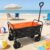 Folding Wagon Cart with Wheels, Heavy Duty Utility Wagon