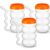 FoldTier 3 Pcs Sippy Cups 14 oz Easy to Grip Plastic Kid’s Cup Where The Handle Is The Straw Clear Sippy Cups Spill Proof Mug for Everyday Use for Kids Elderly Disabled and Handicapped (Orange)