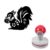Folk Paper-Cut Squirrel Self-Inking Craft Stamp for Planner 1.6″ Round