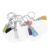 FOMIYES 30 Sets Acrylic Keychain Blank Set with Pu Tassels and Rings