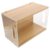 FOMIYES Desk Rolling Storage Box with Wheels for Books, Beige