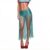 FOMOYUU Women’s Sequin Long Fringe Mini Skirt Tassel Low Rise Cover Up Layer Skirt (Blue, ONE Size)