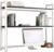 FONGOWYIT 2 Tier Adjustable Countertop Hutch,Desktop Bookcase for Computer Desk，Multi-Function Freestanding Desk Organizer Storage Display Rack Office Home (Color : E, Size 75CM)