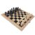 Fonowx 1 Piece Contemporary Chess Set Traditional Board Game International Chess Folding Wood Board with Storage Easy to Carry for Gift Giving Kids Home