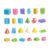 Fonowx 24 Pieces 3D Geometric Shapes Blocks Learning Toys Area Demonstrator, Cone Pattern Blocks for Elementary Kindergarten