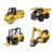 Fonowx 4 Pieces Construction Vehicles Excavator Dump Compactor Forklift Building Model Puzzle PP Material Quick Assembly Glue Free