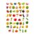 Fonowx 50 Pieces Fruits Vegetable Stickers for Kids Educational Learning Stickers Food Stickers for Laptop Water Bottle Refrigerator