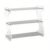 Fonowx Acrylic Display Shelf Stainless Steel Rack Tiered Organizer Countertop Stand Storage Riser with Clear Panels Neat Sorting for Cups and Jars Suitable, Silver