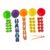 Fonowx Color Sorting Toys Counting Matching Game Preschool Educational Activities Fruits Vegetables Sensory Training Silicone Erasers Suitable for Learning