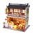 Fonowx DIY Miniature Dollhouse Wooden Dolls House Handcrafts Project Lights Chinese Style Tea Shop Furniture Material Wood Suitable for Gift Giving Home