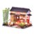 Fonowx Handcraft Miniature Dollhouse DIY Kit Includes Realistic Furniture Ornament Materials Wooden Paper Suitable for Collectors Home