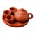 Fonowx Small Zisha Teapot Tea Maker Ceremony Accessories Teaware Gift Classic Compact Decoration with 3 Toy Table Ornament, 30ml Teapot