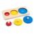 Fonowx Wooden Set Number Puzzle Shape Puzzle Preschool Learning Toy with Child and Easy to Grasp Pieces Suitable for Aged 3, 3-Hole Geometric Inlay Board – Circles/Strips (with Base map)