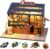 Food and Play Shop Series Dollhouse Kit,Assembled Toy Houses with Funiture Model Kits for Sushi Shop/Ice Cream Shops/Dessert Shop 3D Creative Birthday New Year DIY Gift Present (Sushi Shop)
