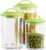 Food Storage Containers, BPA Free Airtight Canisters for Cereal, Pasta, Sugar, Coffee, Flour, Cookies, Loose Tea, for Kitchen Organization, Set of 3 by Reston Lloyd, Lime