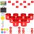 FOOING Golf Game, 9 Hole Yard Game for Adults Outdoor/Indoor, Durable Plastic Battle Backyard Golf Set with Balls, Flags & Frisbee – for Lawn, Beach, Camping, Park (Red, Large, No Clubs)