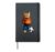 Footballer Cat Hardcover Journal, Black