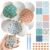 ForraFun 12 Set Shells Bulk for Crafts DIY -4”-4.5” Ocean Pattern DIY Natural Scallop Shells Craft Kits with Decoupage Paper Napkin Paint Strips Brushes for Painting Beach Themes Wedding