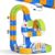 Fortand Electric Train Set Flexible Racetrack for Kids 3-8, 124PCS(36Track +1 Train) Train Track Gravity-Defying Race Track 3D Embedded Layouts STEM Educational Building Toy Gifts for Boys Girls