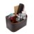Fosinz PU Leather Desk Organizer TV Remote Holder with A Large Compartment for Tablet Desktop Organizers Office Supplies Desk Accessories Makeup Brush Holder Workspace Organizers