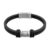 Fossil Men’s Machine Rondelles Black Leather Multi-Strand Bracelet