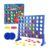 Four in a Row Board Game Ages 3 and Up, Upright Disc Strategy Toy with 42 Colorful Discs, 2 Spinners and Tabletop Board for Family Play At Home