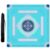 FOUXTEL Extra Large Mahjong Table Mat – 31.5″x31.5″ Non-Slip Noise Reduction Rubber Gaming Mat for Poker, Board Games, Dominoes & Tile Games, Waterproof & Foldable Blue Game Surface Mat