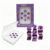 FoxboneGame Handmade Sharp Horn Dragon Eye Liquid Core Floating Dice Set with Storage Tray, Purple Eyeball Polyhedral Dice Compatible with D&D, DND, Pathfinder, TTRPG Tabletop Role Playing Games
