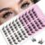 Fox Eye Lash Clusters Self Adhesive No Glue Anime Cat Eyelash Natural Individual Lashes 80pcs Fluffy Eyelashes Clusters 10/11/12/13mm MIX Wispy Volume Eyelash Extensions Manga Lashes Extension