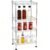 FOXHOLE 3 Tier Metal Storage Shelf Unit, Versatile Wire Shelving Rack for Garage, Kitchen, Bathroom, Office, 12” W x 12″ D x 24″ H, Silver