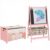 Fox Kids Easel with Toy Box Pink Double-Sided Chalkboard Whiteboard