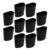 FOYTOKI 10pcs Mini Plastic Hanging Basket for Trolley Storage Space-saving Black Hanging Cup Holder with Efficient Organization for Salon Spa or Office
