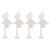 FOYTOKI 4pcs Vintage Style Mini LED Street Lamp for Dollhouse, Plug and Play White Abs Miniature Light with Realistic Illumination, for Birthday Party Settings and Alley Model Layouts,