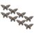 FOYTOKI 8pcs Vintage Butterfly Binder Clips with Strong Clamping Power, Portable Zinc Alloy Document Clips for Workplace Organization and Office Use, Artistic Retro Style Metal File