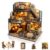 Foyucool DIY Miniature House Kit, Coffee Shop Dollhouse with Furniture&LED