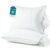FP FLEXPEDIC Standard Pillows Size Set of 2 – Firm Fluffy Bed Pillows for Bed, Adjustable Down Alternative Fill, Zippered Plush Support, Hotel Quality, Oeko-TEX, Machine Washable, 110GSM Gray Piping