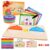 Fraction Manipulatives for Kids, Wooden Fraction Tiles, Fraction Circles & Fraction Bars, Montessori Math Manipulatives with 36 Activity Cards, Compare Fractions, Addition & Subtraction, Grade 1-4