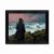 Framed Canvas Wall Art Expressive Impasto Woman Stormy Sea Deep Green Turquoise Heavy Texture Canvas Print Poster Black Frame Wall Decor for Living Room Bedroom Coastal Art, Modern Decor – Inch 12×16