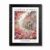 Framed Canvas Wall Art Gouache London Flower Market Pink Roses Pastel Mews Street Canvas Print Poster Black Frame Wall Decor for Living Room Bedroom European Art, Shabby Chic Decor – Inch 12×16