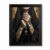 Framed Canvas Wall Art Gritty Oil Painting Tattooed Hands with Rosary Gothic Religious Subculture Canvas Print Poster Black Frame Wall Decor for Studio, Street Style Art, Dark Decor – Inch 8×10