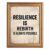 Framed Canvas Wall Art Minimalist Resilience Is Rebirth Black Typography on Weathered Beige Wood Canvas Print Poster Gold Frame Wall Decor for Home Office Motivational Quote, Inch 16×20
