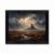 Framed Canvas Wall Art Romanticist Medieval Tower Ruins Earth Tones Misty Hill Impasto Canvas Print Poster Black Frame Wall Decor for Living Room Office Giclee Print, Fine Art – Inch 16×20