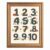 Framed Canvas Wall Art Scandinavian Educational Numbers and Cars Cream Print Canvas Print Poster Gold Frame Wall Decor for Nursery Playroom Transport Art, Learning Poster – Inch 24×36