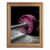 Framed Canvas Wall Art Selective Color Monochrome Gym Barbell Magenta Weights and Chalk Texture Canvas Print Poster Gold Frame Wall Decor for Home Gym or Fitness Center Motivational Art, Inch 24×36