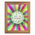 Framed Canvas Wall Art Vibrant Watercolor Floral Magenta Lime Sunburst Keep on Growing Canvas Print Poster Gold Frame Wall Decor for Office Bedroom Motivational, Botanical Art – Inch 8×10