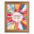 Framed Canvas Wall Art Vibrant Watercolor Sunburst Floral Quote Rainbow Rays and Botanical Doodles Canvas Print Poster Gold Frame Wall Decor for Home Office Bedroom, Motivational Art – Inch 12×16