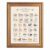 Framed Canvas Wall Art Vintage Under the Sea Alphabet Muted Blue and Sage Sea Creatures Canvas Print Poster Gold Frame Wall Decor for Nursery Kids Room Ocean ABC, Marine Poster – Inch 16×20